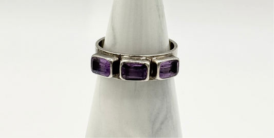 Amethyst ring, size L.5/6