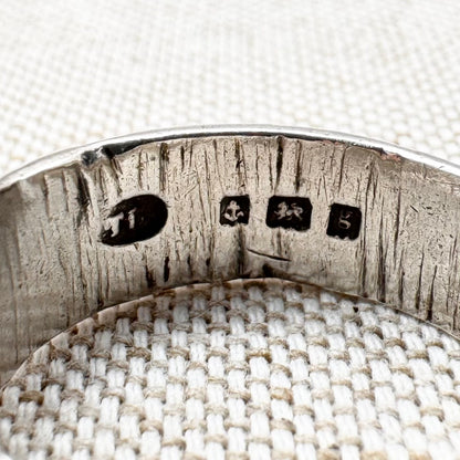 Antique Edwardian buckle ring – hallmarked Birmingham 1906, size T/9.5