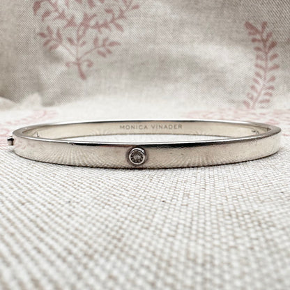 Monica Vinader bracelet with single diamond (lab-grown)