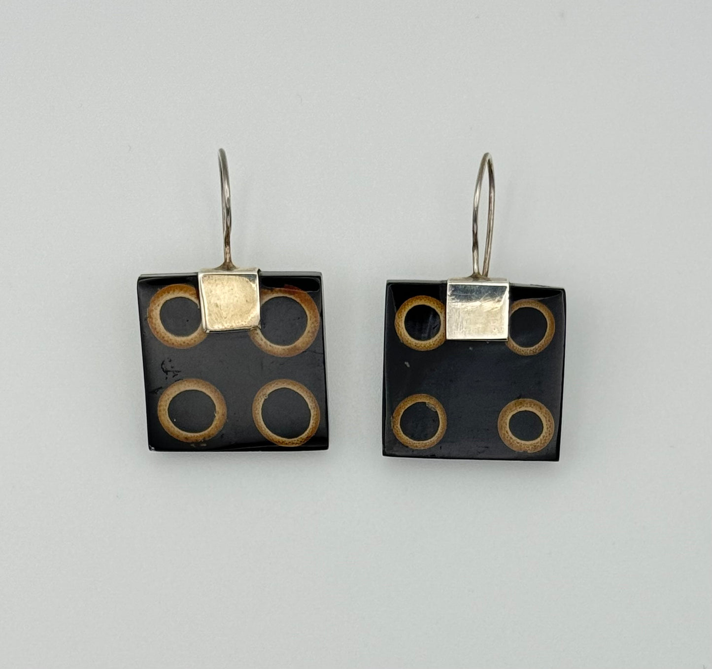 Funky square resin earrings