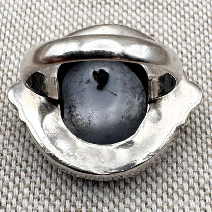 Classic black onyx ring – sleek vintage design, size N/6.5