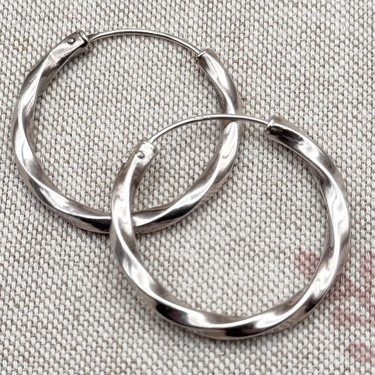 Twisted hoop earrings