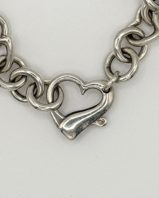 Heart link bracelet