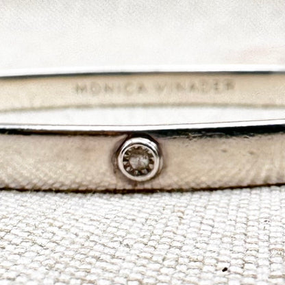 Monica Vinader bracelet with single diamond (lab-grown)