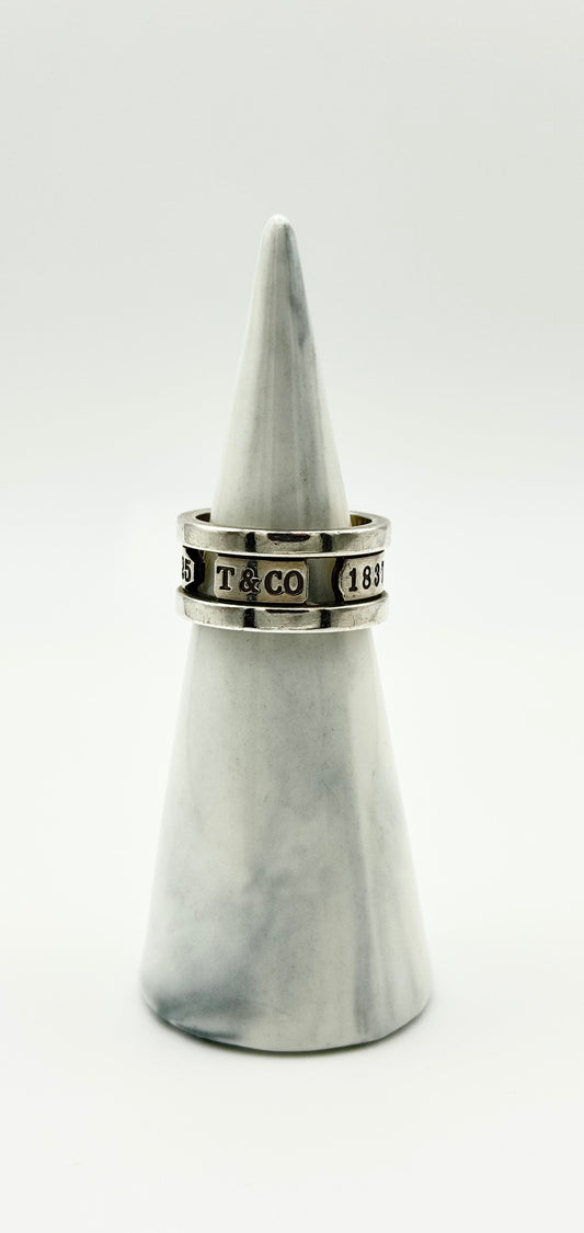 Tiffany & Co. 1837 Element ring with full UK hallmarks (2006), size L.5/6