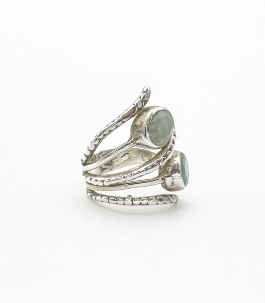 Amazonite ring, size H.5/4