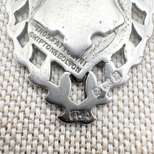 Edwardian silver medallion keyring with historic coin charms, hallmarked Birmingham 1906