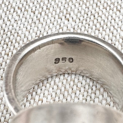 Continental 950 silver and garnet ring, size K.5 (US 5.5)