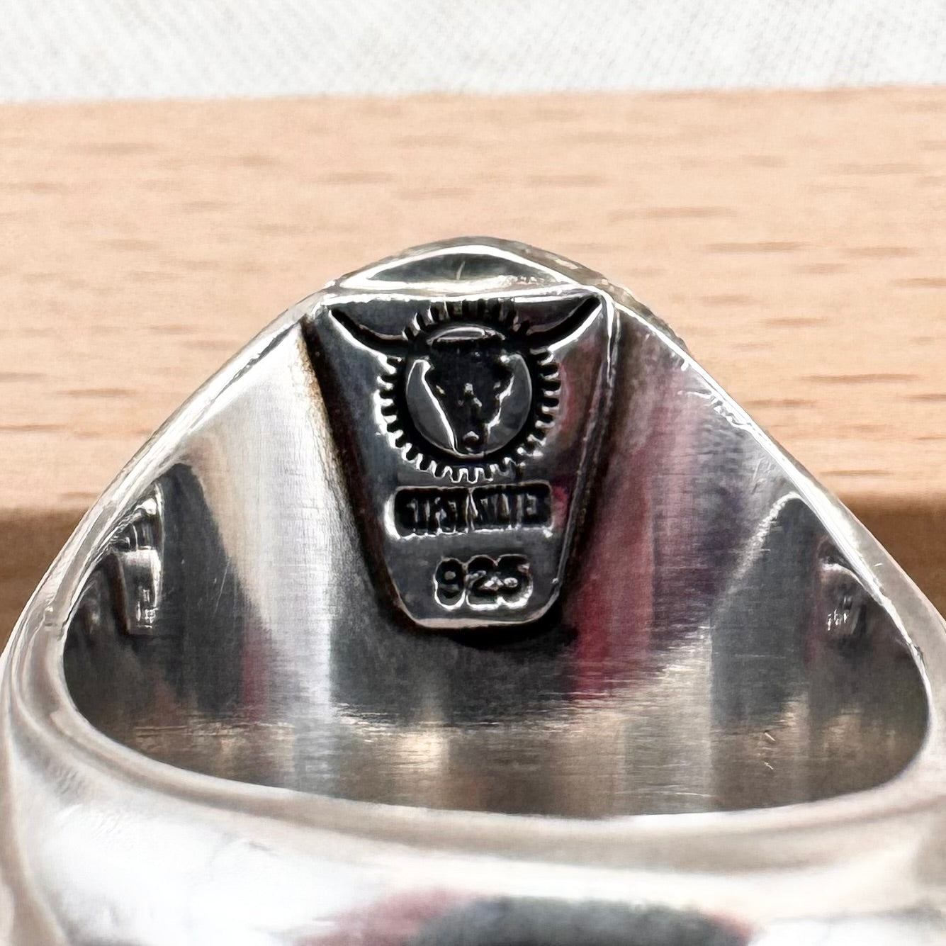 Black onyx snake ring in sterling silver by 'Gypsy Silver', size O (US 7), hallmarked London 2022
