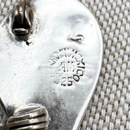 Mexican sterling silver abalone leaf brooch or pendant