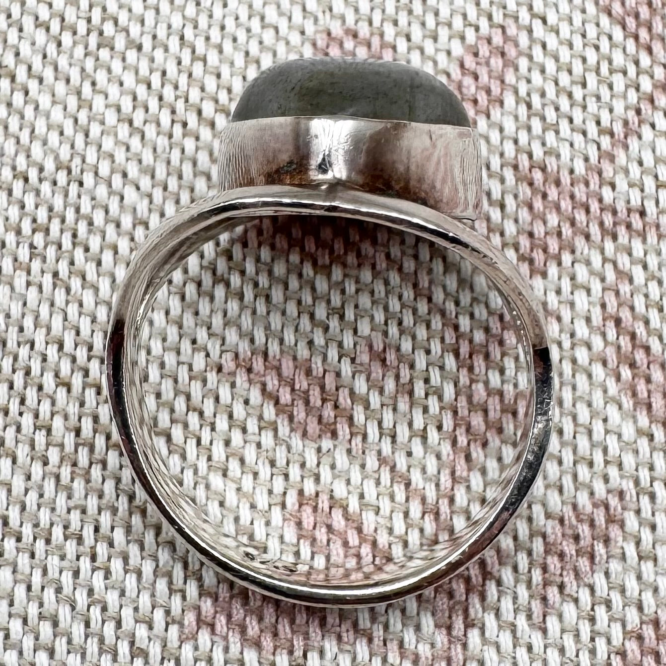 Silver Labradorite Ring, size M.5 (US 6.5)