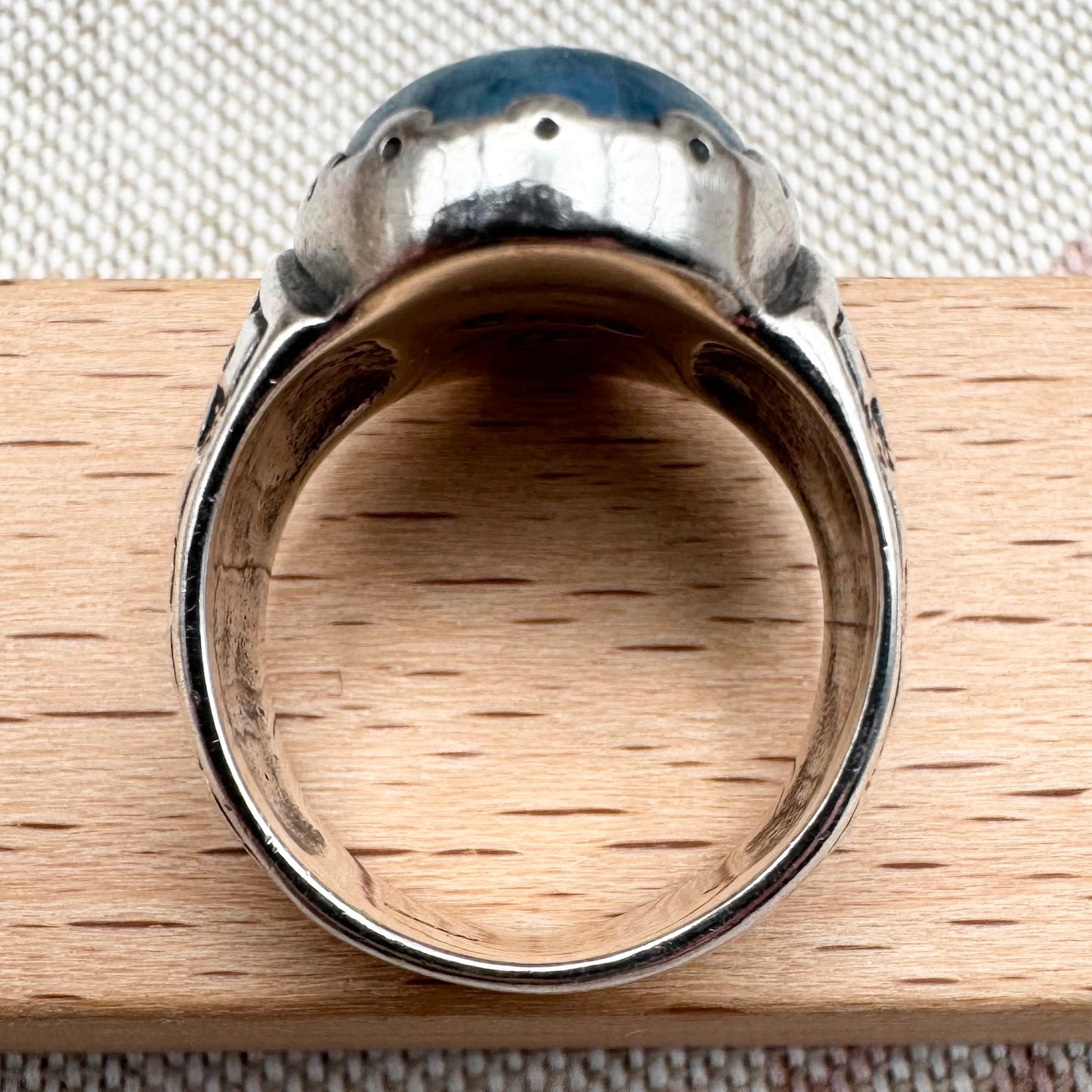 Carolyn Pollack silver and amazonite ring, hallmarked Birmingham 2010, size L (US 6)