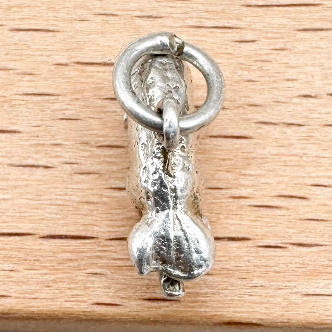 Small silver pig charm pendant