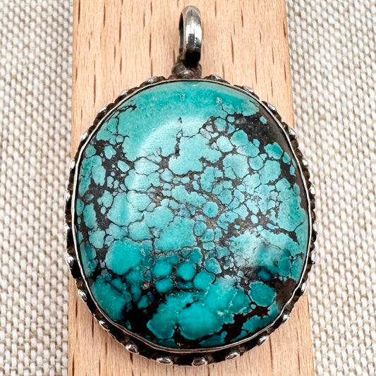 Silver and turquoise pendant