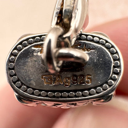 Thomas Sabo sterling silver tooth charm with skull detail