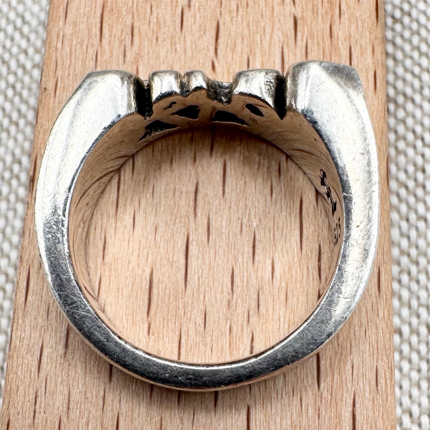 Etah Love silver ‘Love’ & ‘Hate’ rings, size J (US 4.5)
