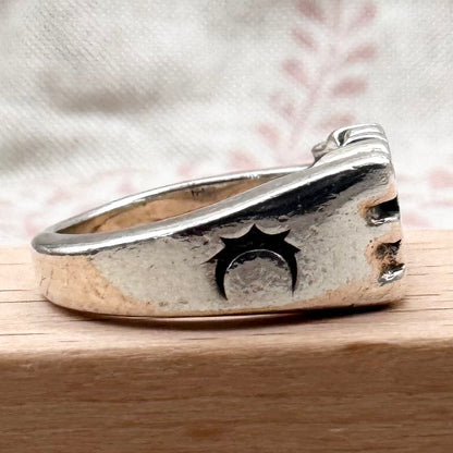 Etah Love silver ‘Love’ & ‘Hate’ rings, size J (US 4.5)