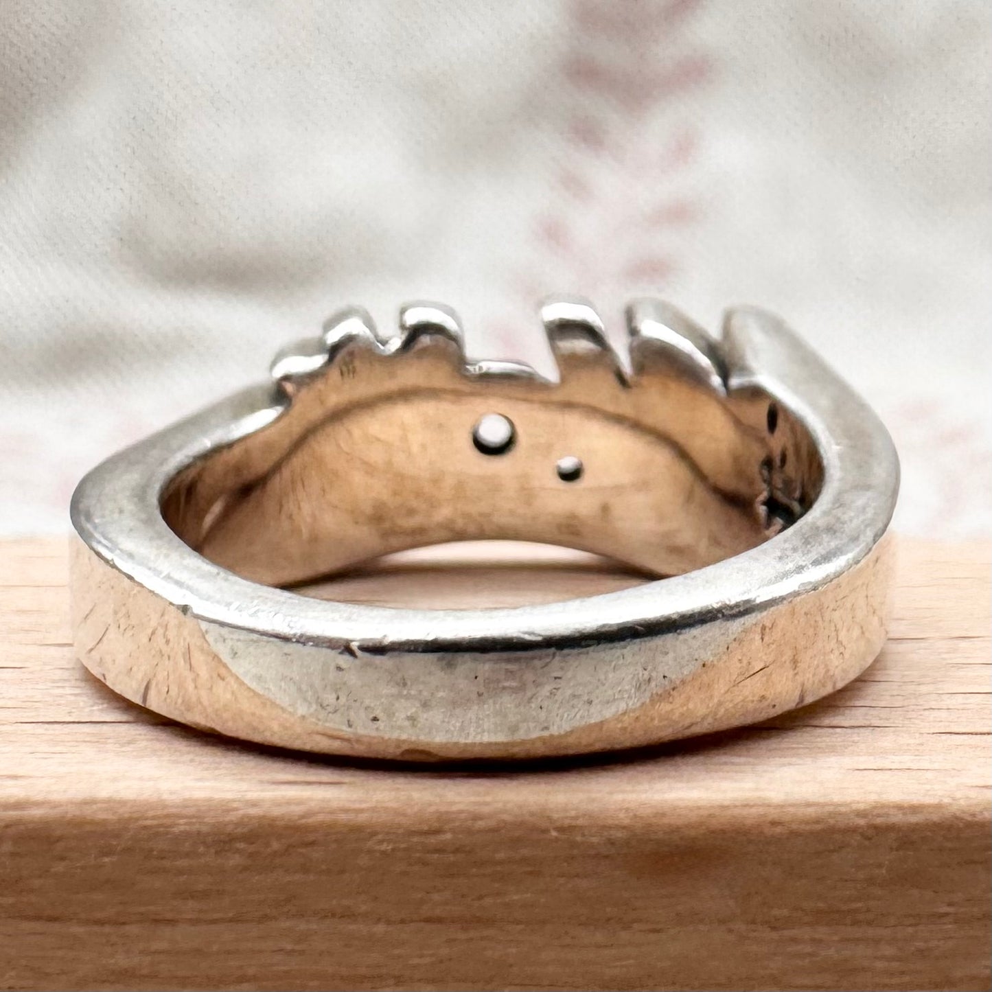 Etah Love silver ‘Love’ & ‘Hate’ rings, size J (US 4.5)