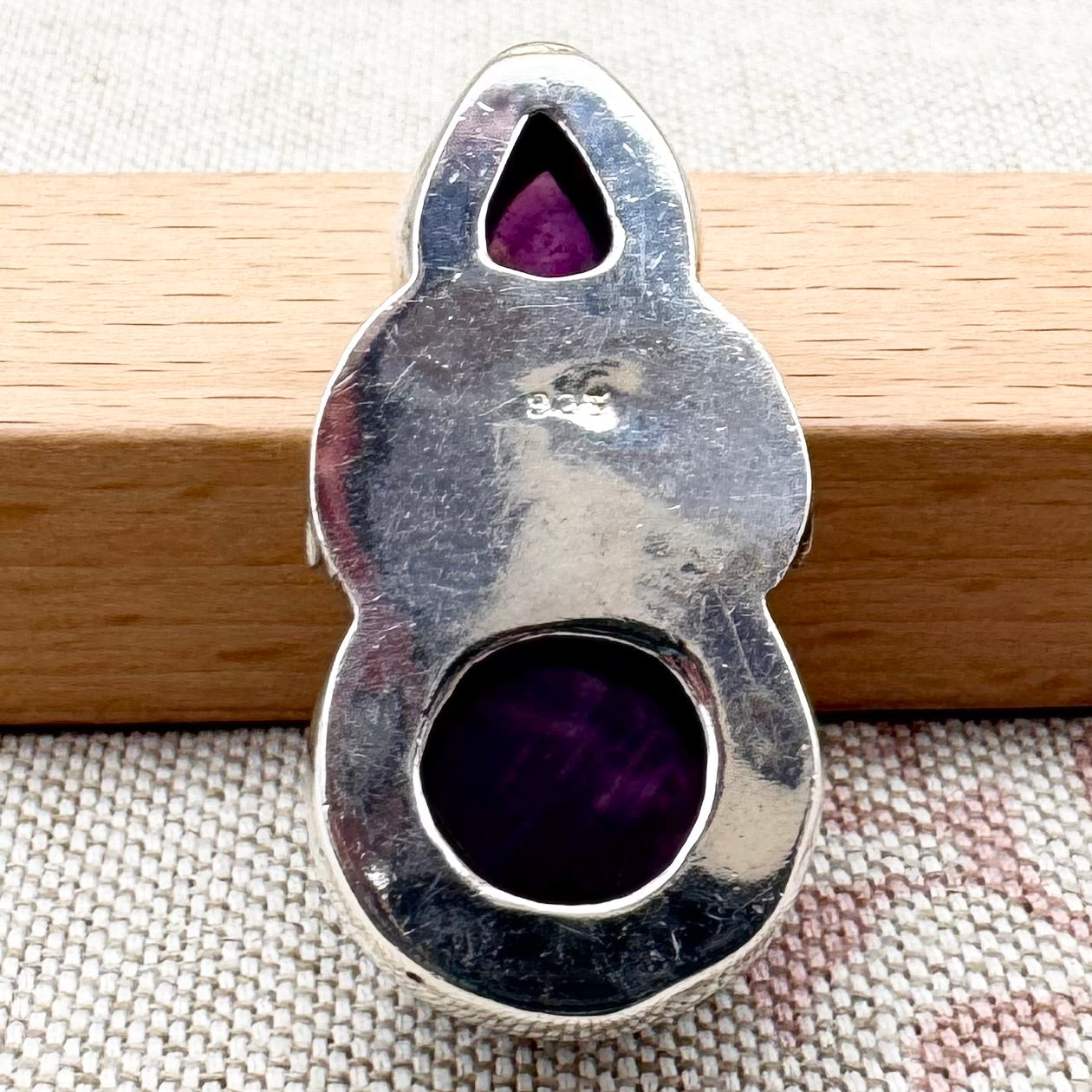 Amethyst double cabochon pendant