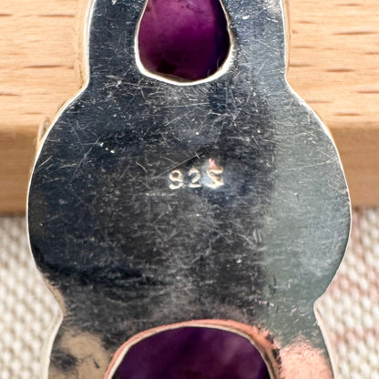 Amethyst double cabochon pendant