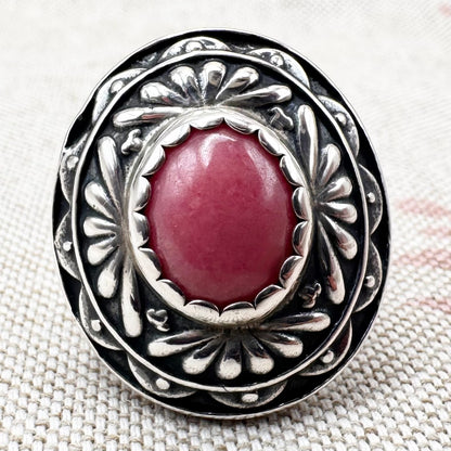 Carolyn Pollack Southwestern rhodonite ring, hallmarked Birmingham 2012, size N (US 6.5)
