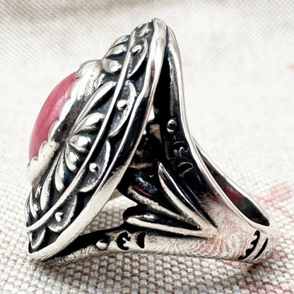Carolyn Pollack Southwestern rhodonite ring, hallmarked Birmingham 2012, size N (US 6.5)