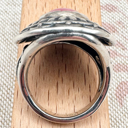 Carolyn Pollack Southwestern rhodonite ring, hallmarked Birmingham 2012, size N (US 6.5)