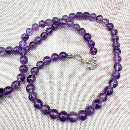 Amethyst and mother of pearl necklace
