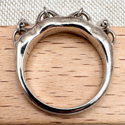 Lucy Quartermaine cloud & raindrop ring, size P (US 7.5)