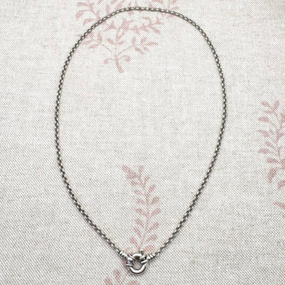 Vintage Links of London belcher chain with large bolt ring clasp, 16", hallmarked London
