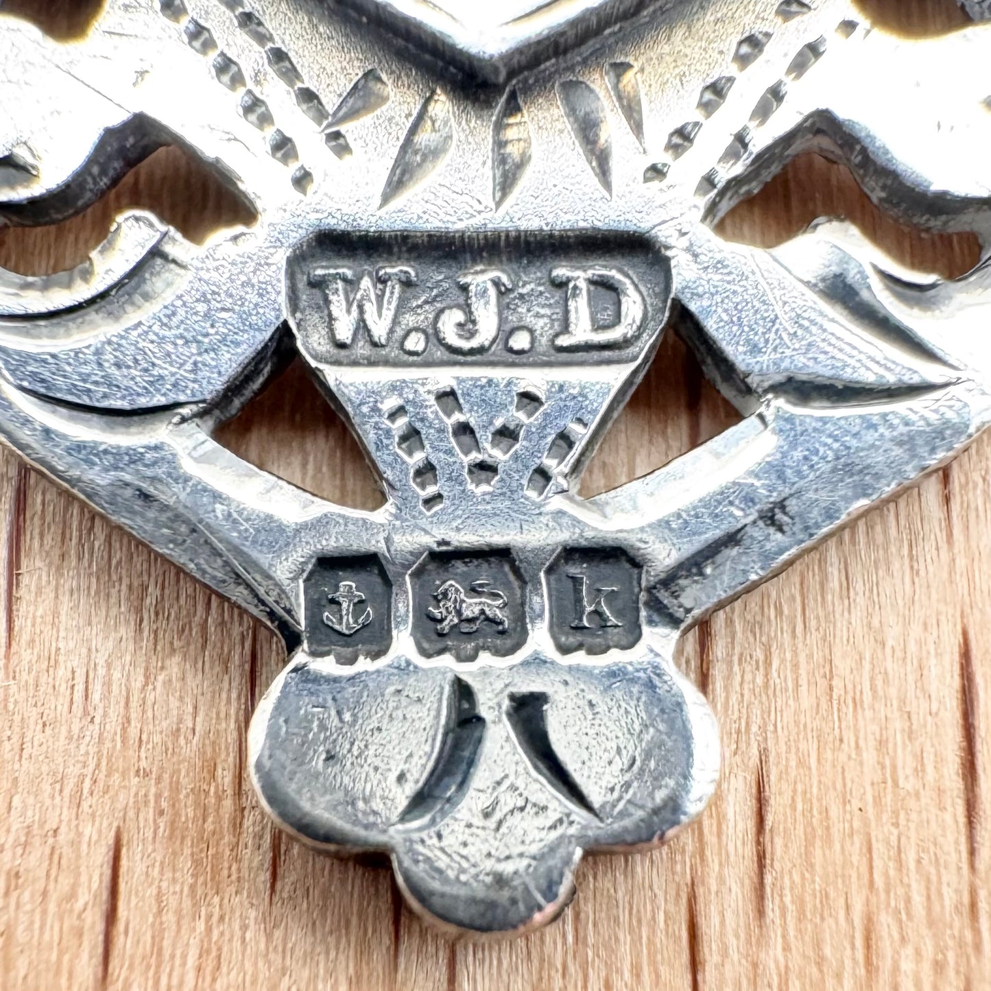 Antique Edwardian sterling silver and gilt medal fob pendant, hallmarked Birmingham 1909