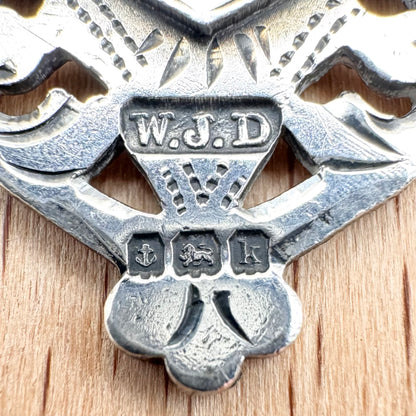 Antique Edwardian sterling silver and gilt medal fob pendant, hallmarked Birmingham 1909