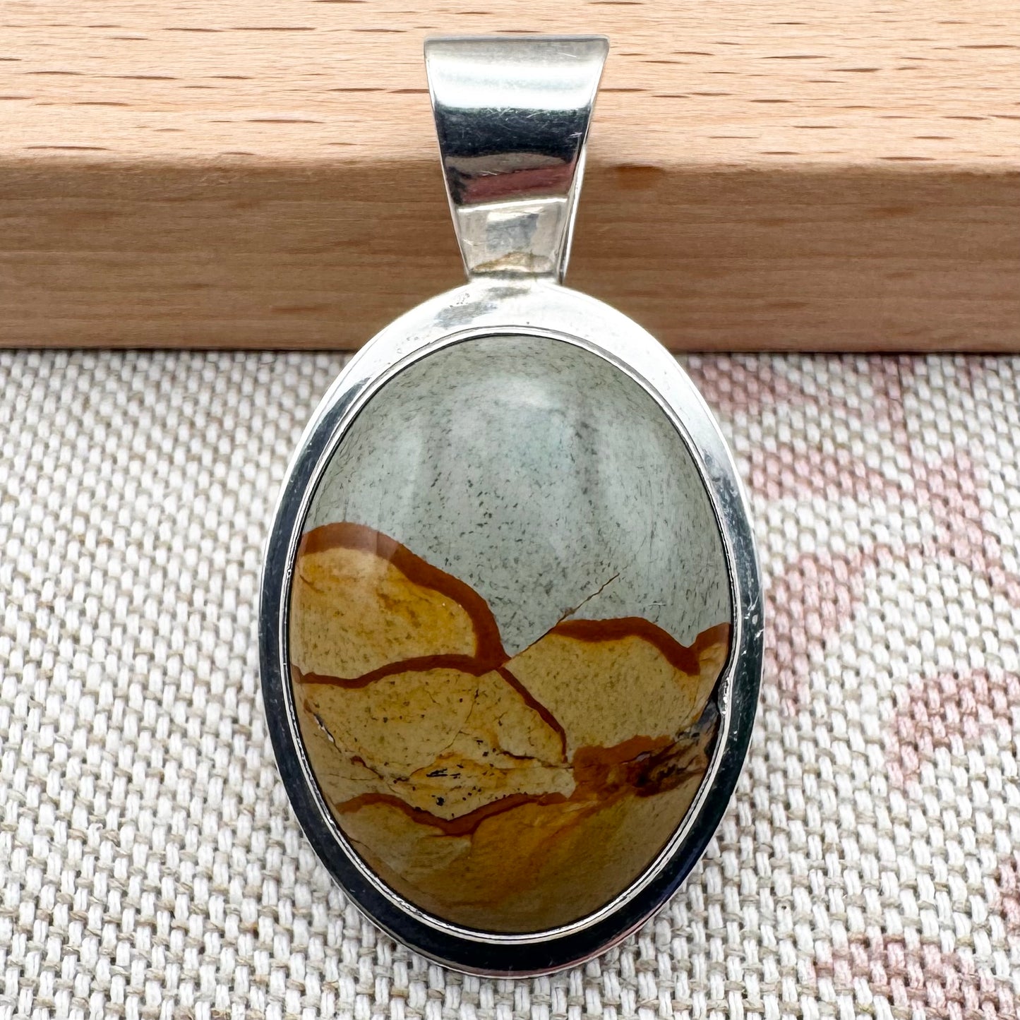 Denna Platero Navajo picture jasper pendant