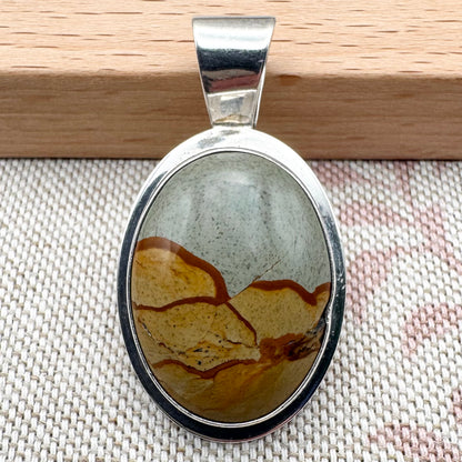 Denna Platero Navajo picture jasper pendant