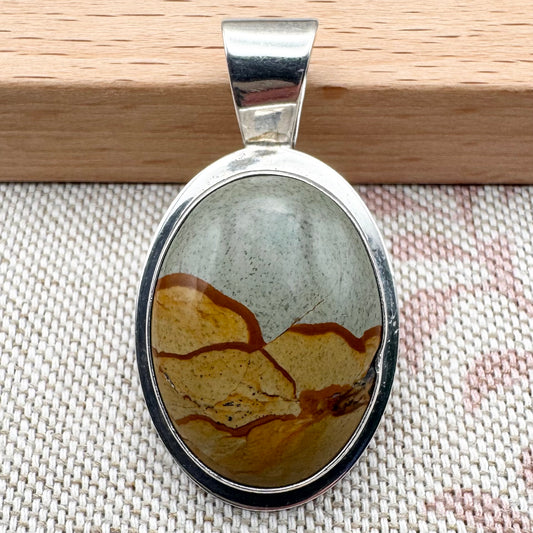 Denna Platero Navajo picture jasper pendant