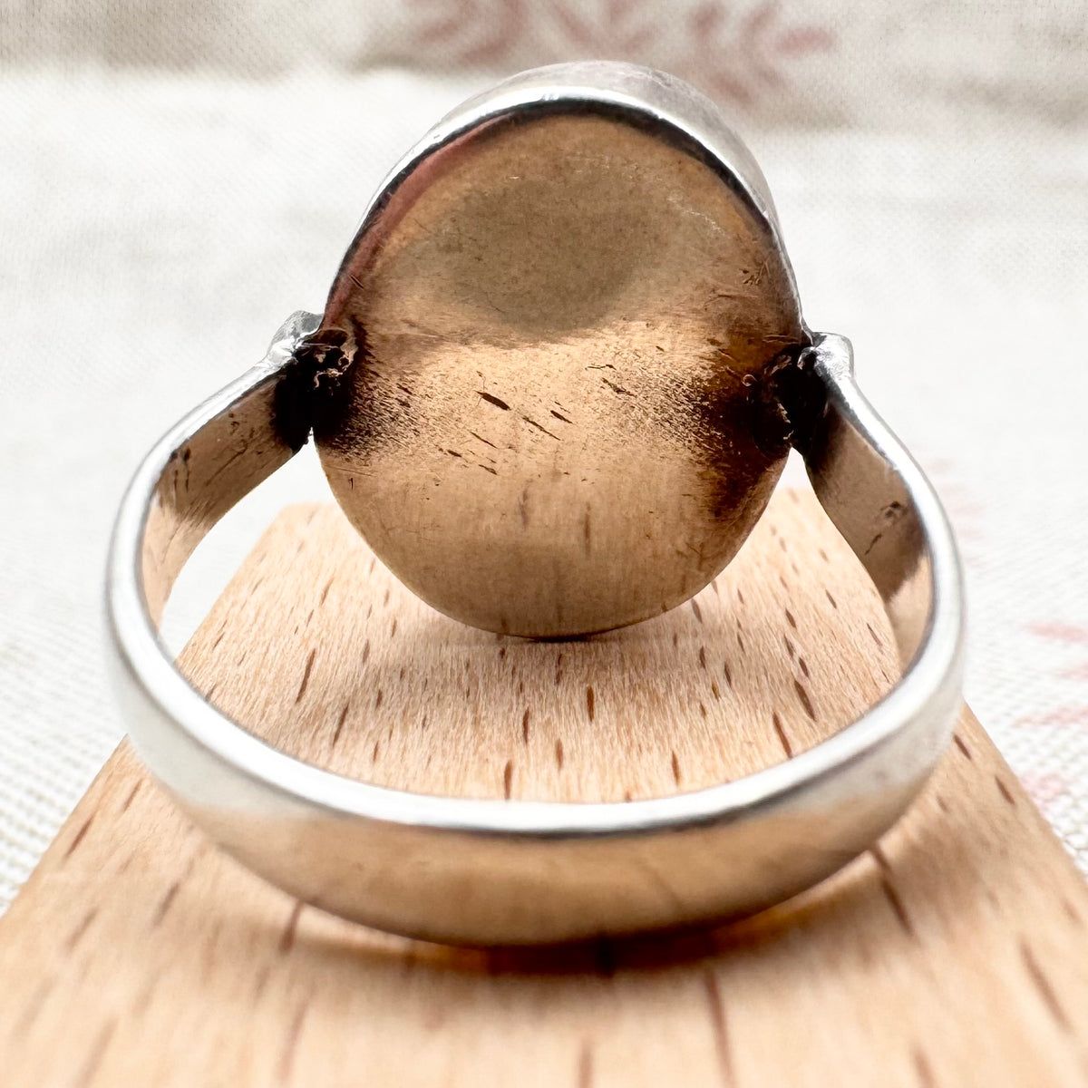 Silver and amethyst ring, size Q (US 8)