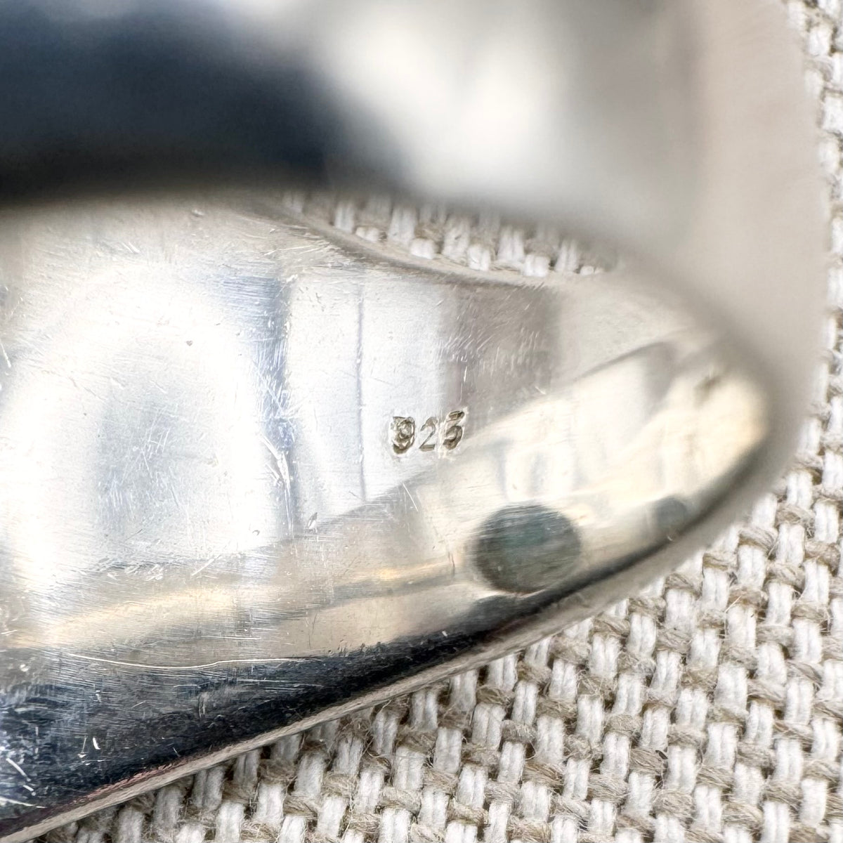 Silver and larimar statement ring, size P (US 7.5), hallmarked Birmingham 2010