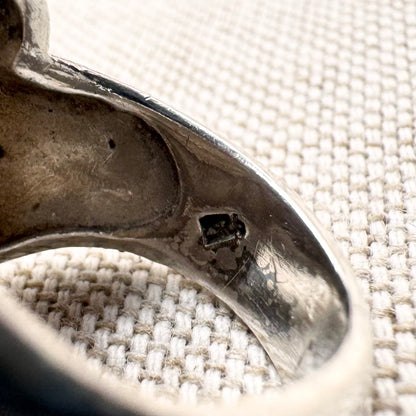 Vintage interlocking statement ring, size J (US 4.5)
