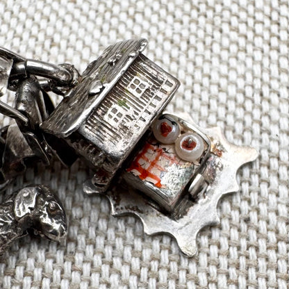 Vintage silver charm bracelet