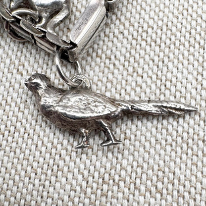 Vintage silver charm bracelet