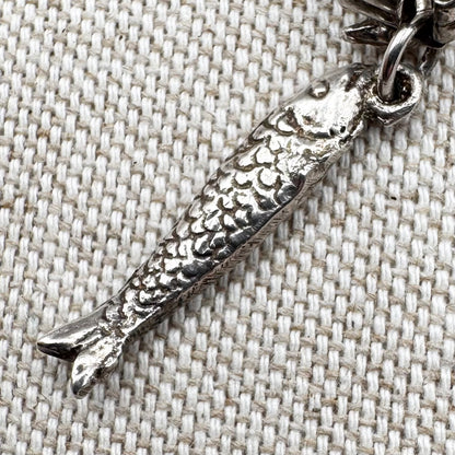 Vintage silver charm bracelet