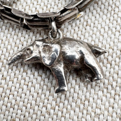 Vintage silver charm bracelet