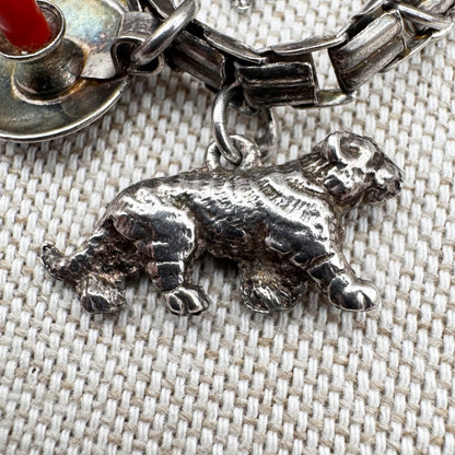Vintage silver charm bracelet