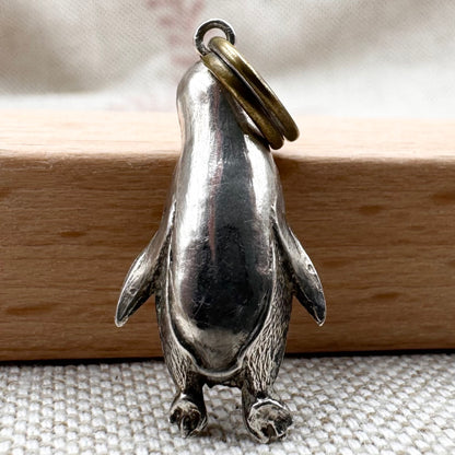 Silver penguin charm or pendant