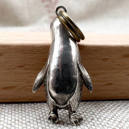 Silver penguin charm or pendant