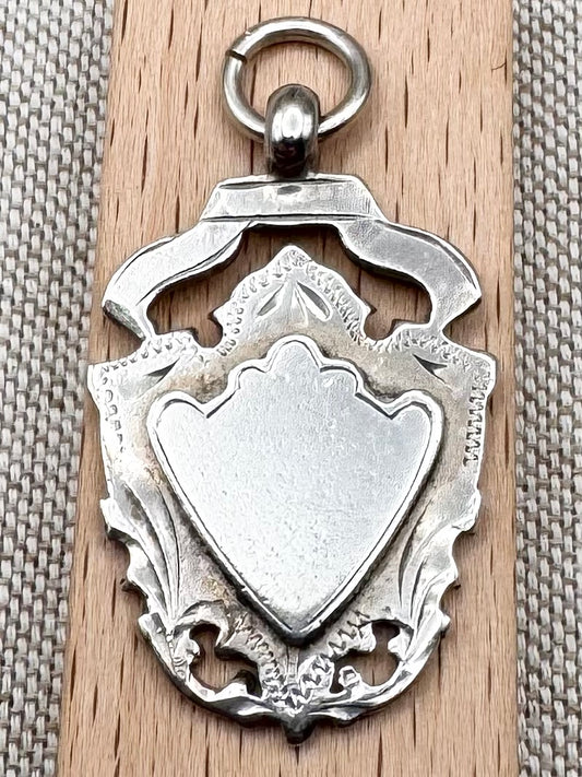 Antique silver fob medal, hallmarked Birmingham 1900