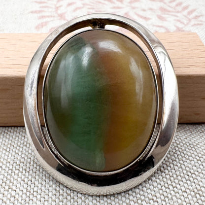 Vintage rainbow fluorite pendant