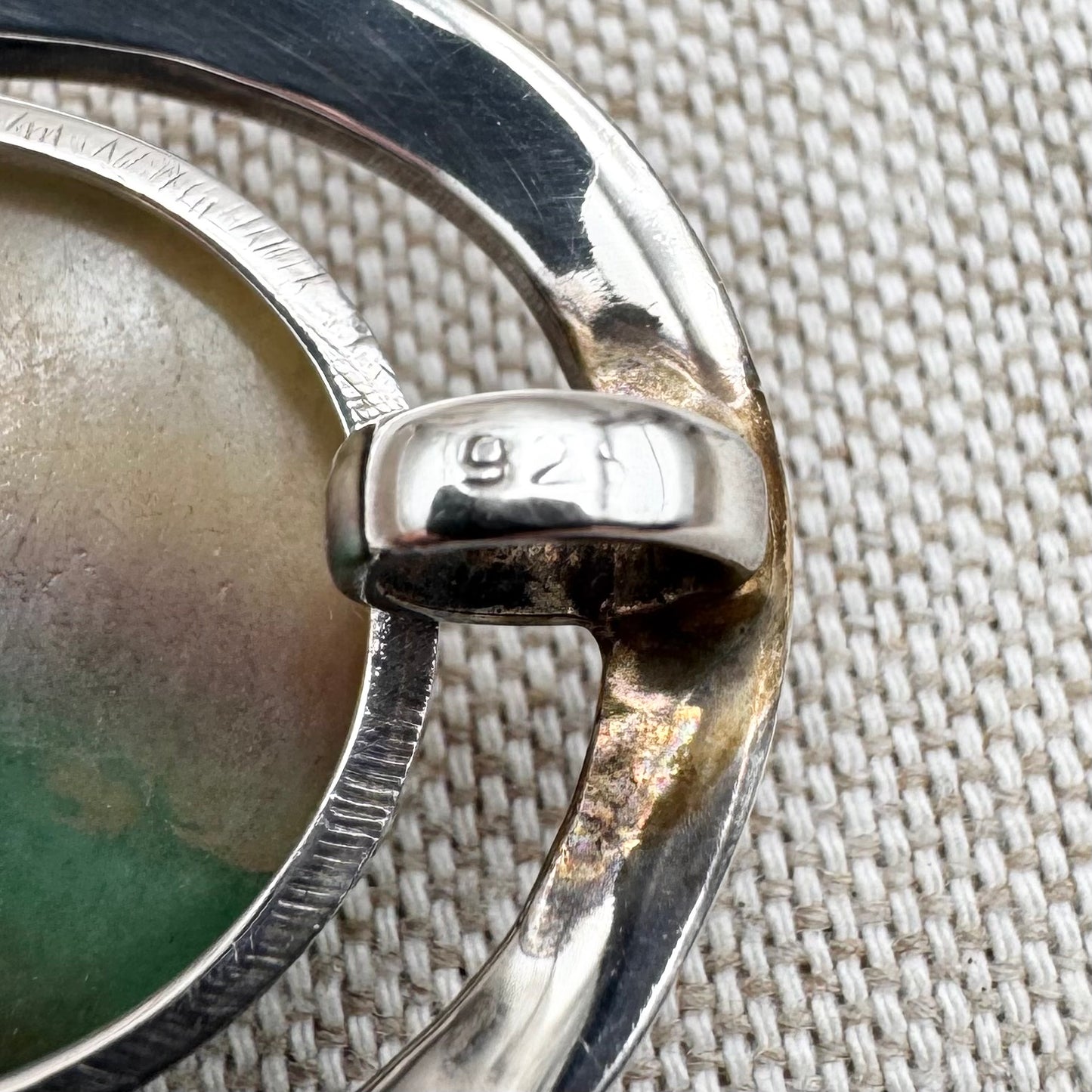 Vintage rainbow fluorite pendant