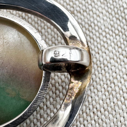 Vintage rainbow fluorite pendant