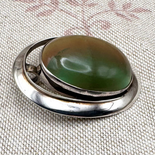 Vintage rainbow fluorite pendant